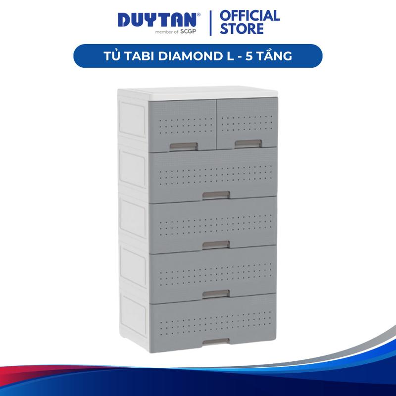 【Live Tủ Tabi Diamond-L 5 ngăn, tủ nhựa Duy Tân cao cấp, sang trọng, tủ quần áo đa năng, tiện lợi