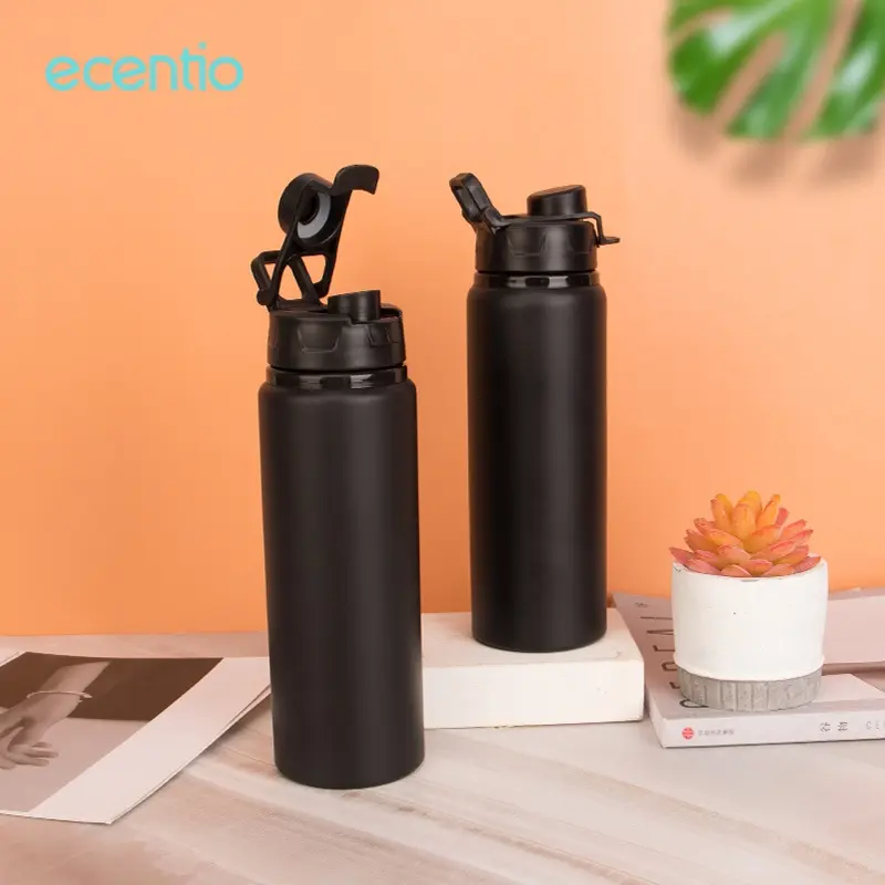 ecentio & FOODI botol air minum/Botol Air bicycle botol minum 615ml/750ml/1000ml Tumbler Sports Botol minum Aluminium/Sport Anti Bocor Botol 7