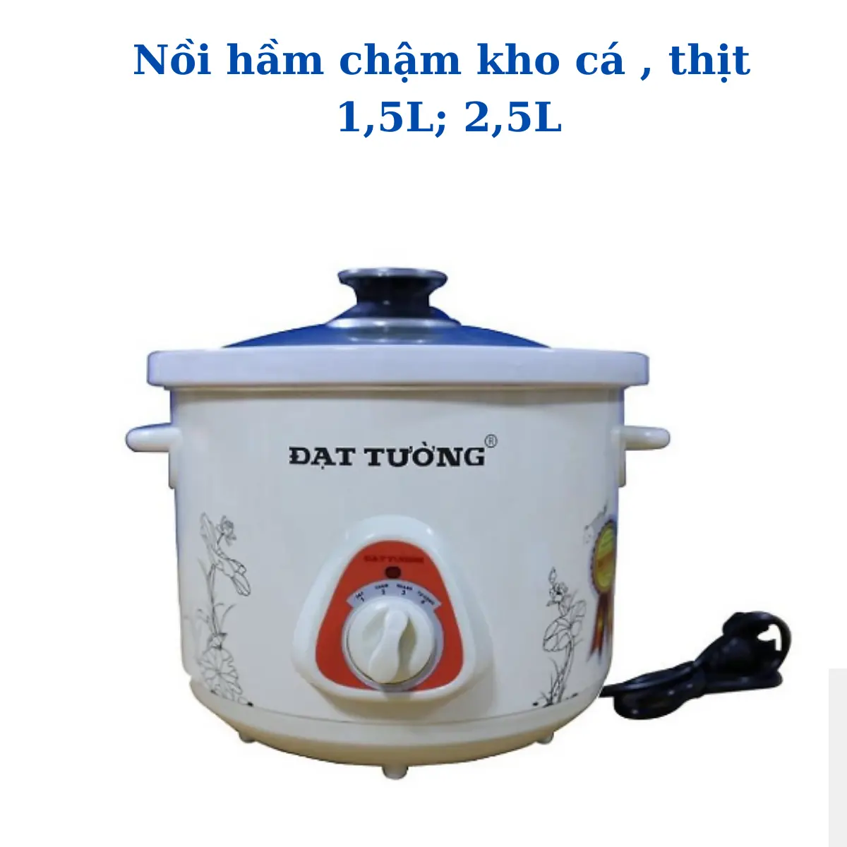 Nồi kho cá thịt, nấu cháo, hầm chậm siêu nhừ Đạt Tường, chất liệu bền đẹp, dễ vệ sinh