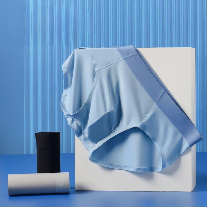 Set 4 Quần Lót Tam Giác Nam Full Đen Vải Su Đúc Lụa Băng Cao Cấp Không Đường May Mềm Mịn Mát Mướt(Che tên sản phẩm) Sịp Boxer Nhung Quần Boxer Menswear