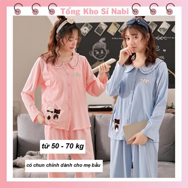 Bộ bầu - bộ sau sinh - chất liệu thun mềm co giãn kiểu mới thời trang con cá