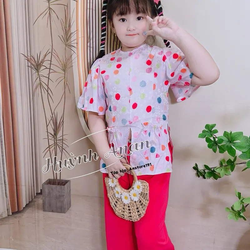 Bộ bà bé gái, bà bà gấm 12-38kg, set bộ bé gái, đồ bộ bé gái 3