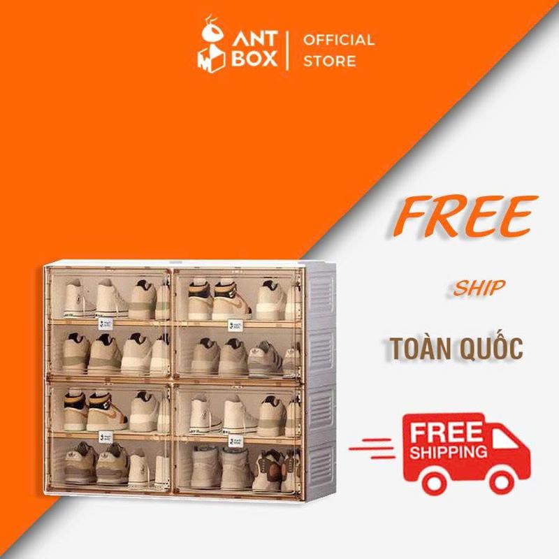 Tủ Nhựa Gấp Gọn Đựng Giày Dép 16 Đôi Antbox SC2-D4A Chống Bụi Chống Bụi