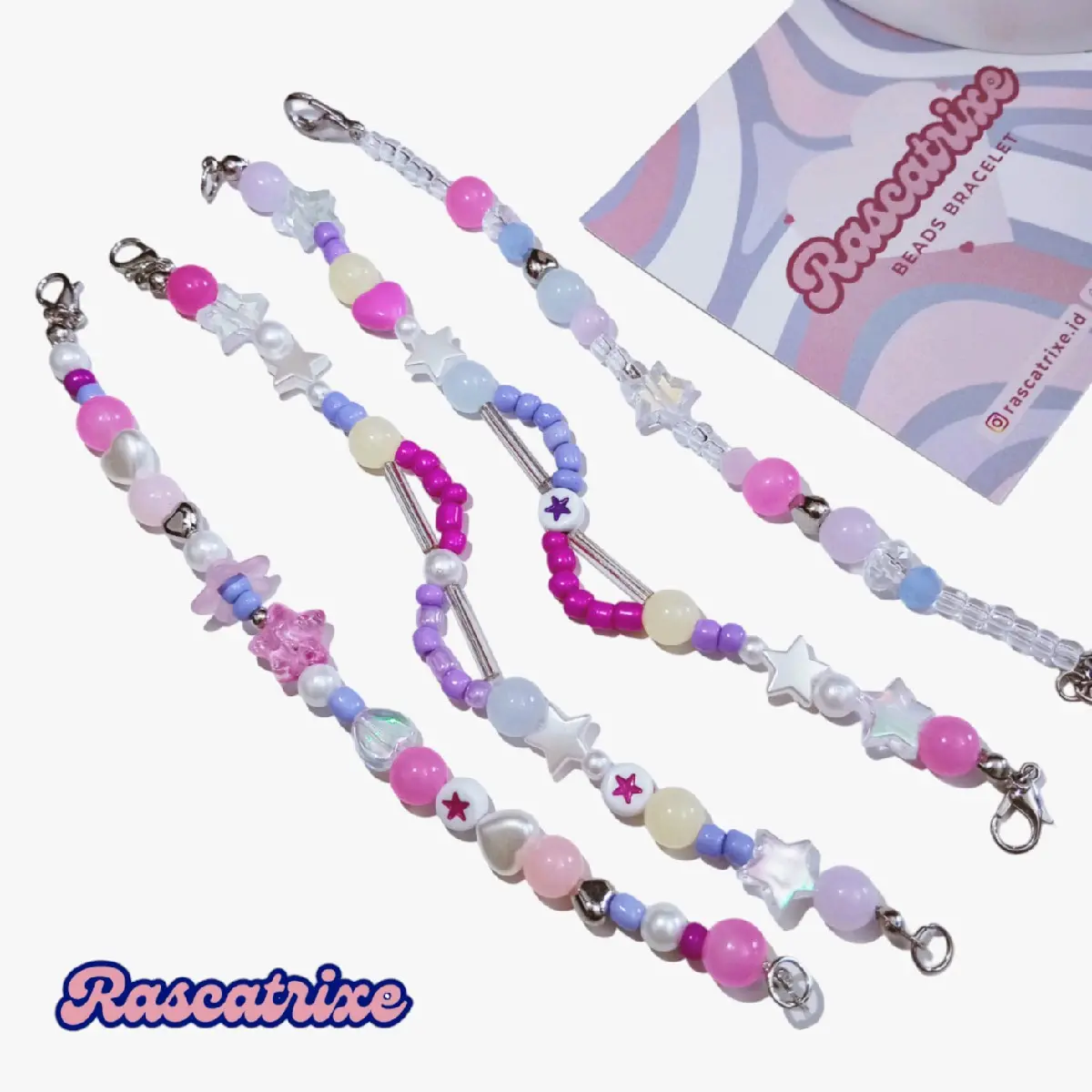 (min order 15k) colorful series bracelets | y2k aesthetic beads couple bracelet by rascatrixe