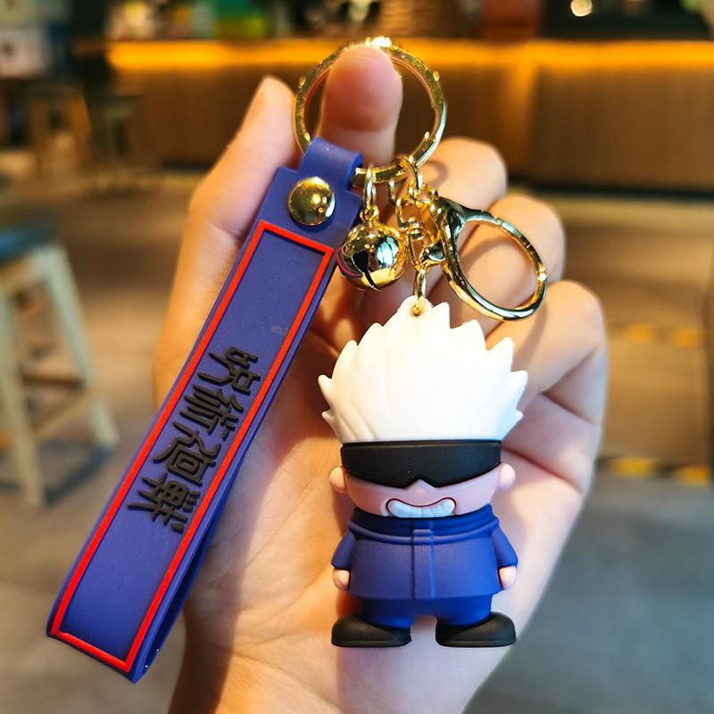 Dây Chuyền Chìa Khóa Silicon, Chủ Đề Jujutsu Kaisen, Mô Hình Satoru Gojo Và Geto Suguru, Móc Chìa Khóa, Móc Khóa Anime, Quà Tặng Cho Bạn Bè Women Nữ 6