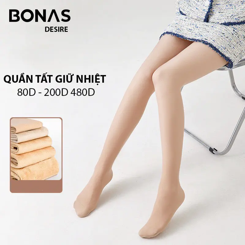 Tất quần loại dày cổ điển giữ ấm che khuyết điểm BONAS CHÍNH HÃNG 80D 200D 480D T-013