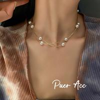 Gambar Puer acc  Kalung Choker Korea Lapis Ganda Wanita Desain Minimalis Elegan Stylish Terbaru J1064 - #1 dari Puer Acc ID Kota Administrasi Jakarta Utara 1 Tokopedia