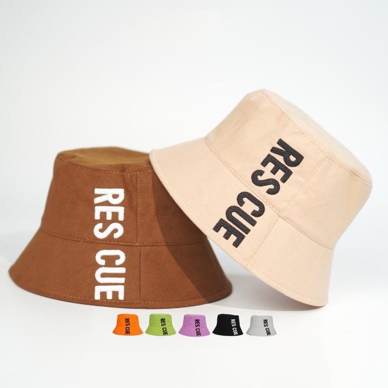 Mũ bucket thêu hình RESCUE AH1555 nón vành tròn thời trang nam nữ