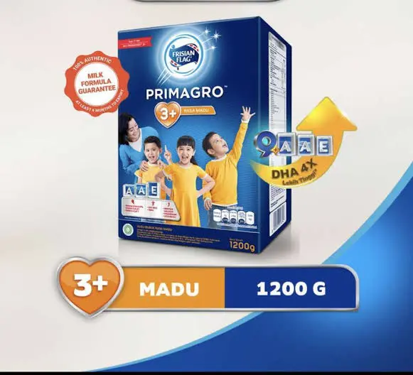 PRIMAGRO 3+ 1200gr MADU/VANILA Exp 2026