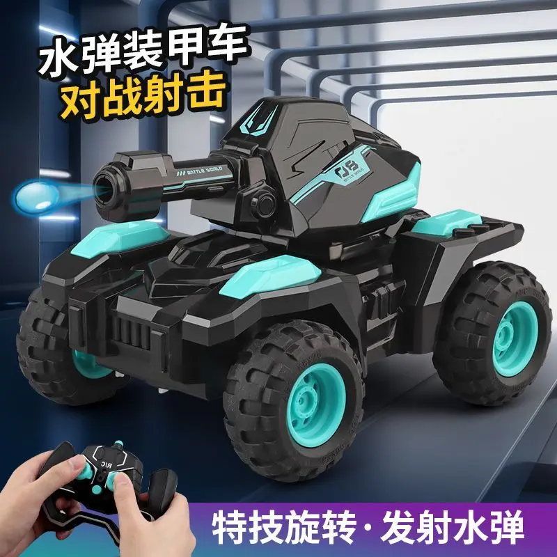 [ 11k Positive Reviews] Children's Remote Control Water Blaster Car Electric Four-Wheel Drive Off-Road Gesture Sensing Launchable Tank Toy Car for Boys