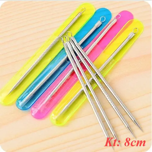 Que nặn mụn, cây nặn mụn 2 đầu thép mạ inox không gỉ