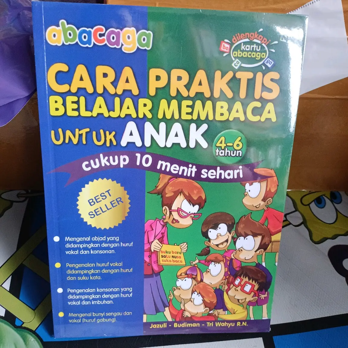abacaga cara praktis belajar membaca untuk anak 4-6 tahun plus kartu abacaga