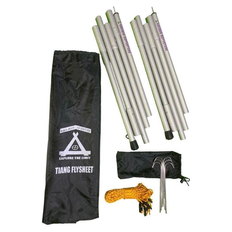 Product Introduction of Tiang Flysheet 2x200 cm Doble Standart variasi hanya tiang dan lengkap Camping 2