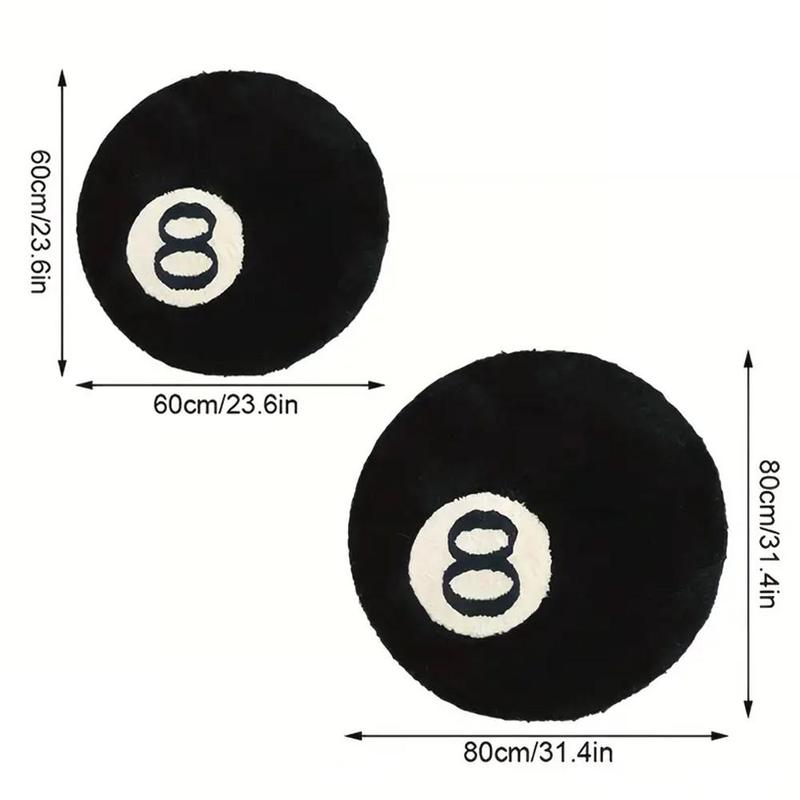 Round Billiards Pattern Rug, 1 Count Modern Non-slip Floor Mat, Soft Absorbent Floor Carpet for Home Living Room Bedroom, Dining Room Rug,  The Rug 1