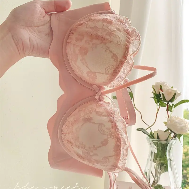 Bra Sexy Small Chest Push Up No Steel Ring Sexy Underwear Women's Anti-sagging Pure Desire New Style Bra For Girls Lady