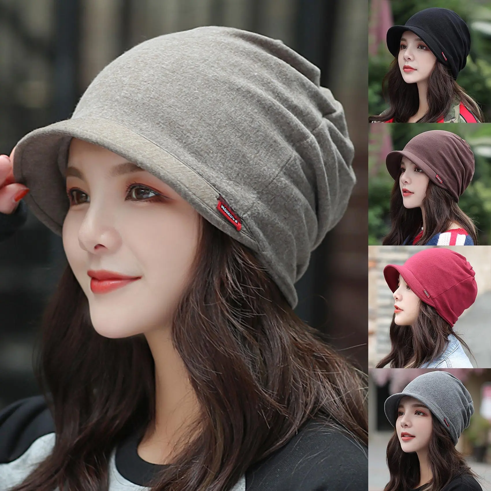 (sharing)Outdoor Hats Women Lady Climbing Winter Warm Knitted Crochet Slouch Baggy Beanie Sports Hat Cap (FL)