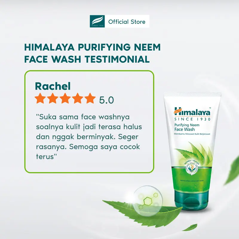 Himalaya Purifying Neem Face Wash 50ml - Sabun Cuci Muka Untuk Jerawat Acne Skincare Berjerawat Facial Membersihkan Wajah 2