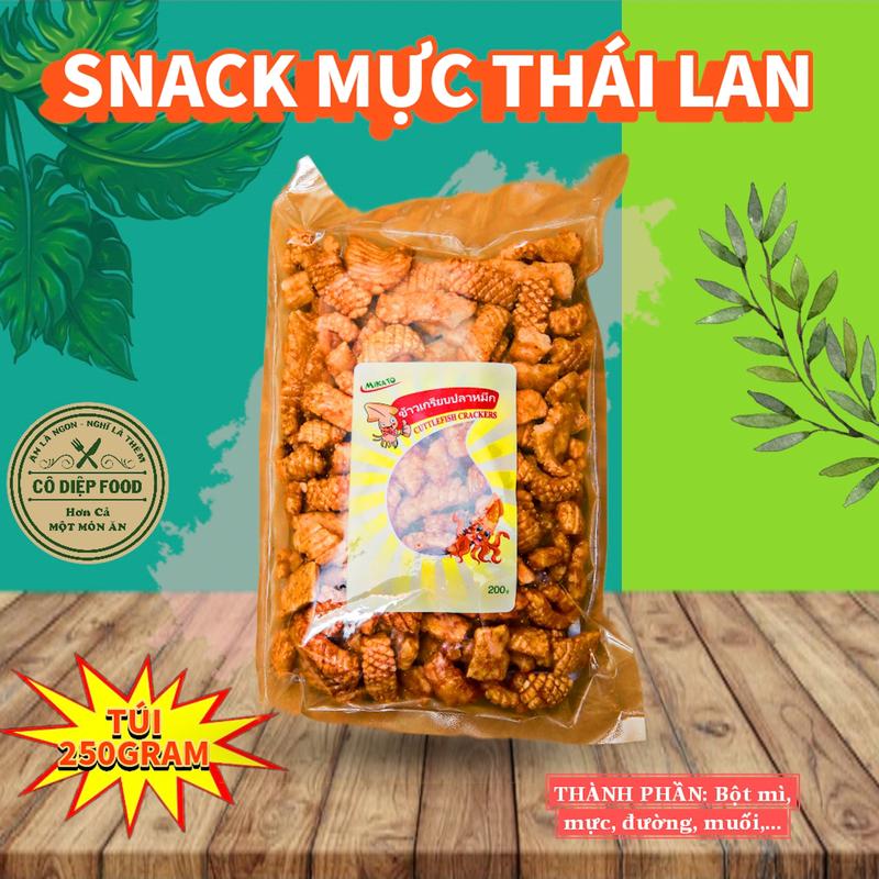 Bánh Snack Mực Thái Lan -  Túi 200Gram Ăn Vặt Food