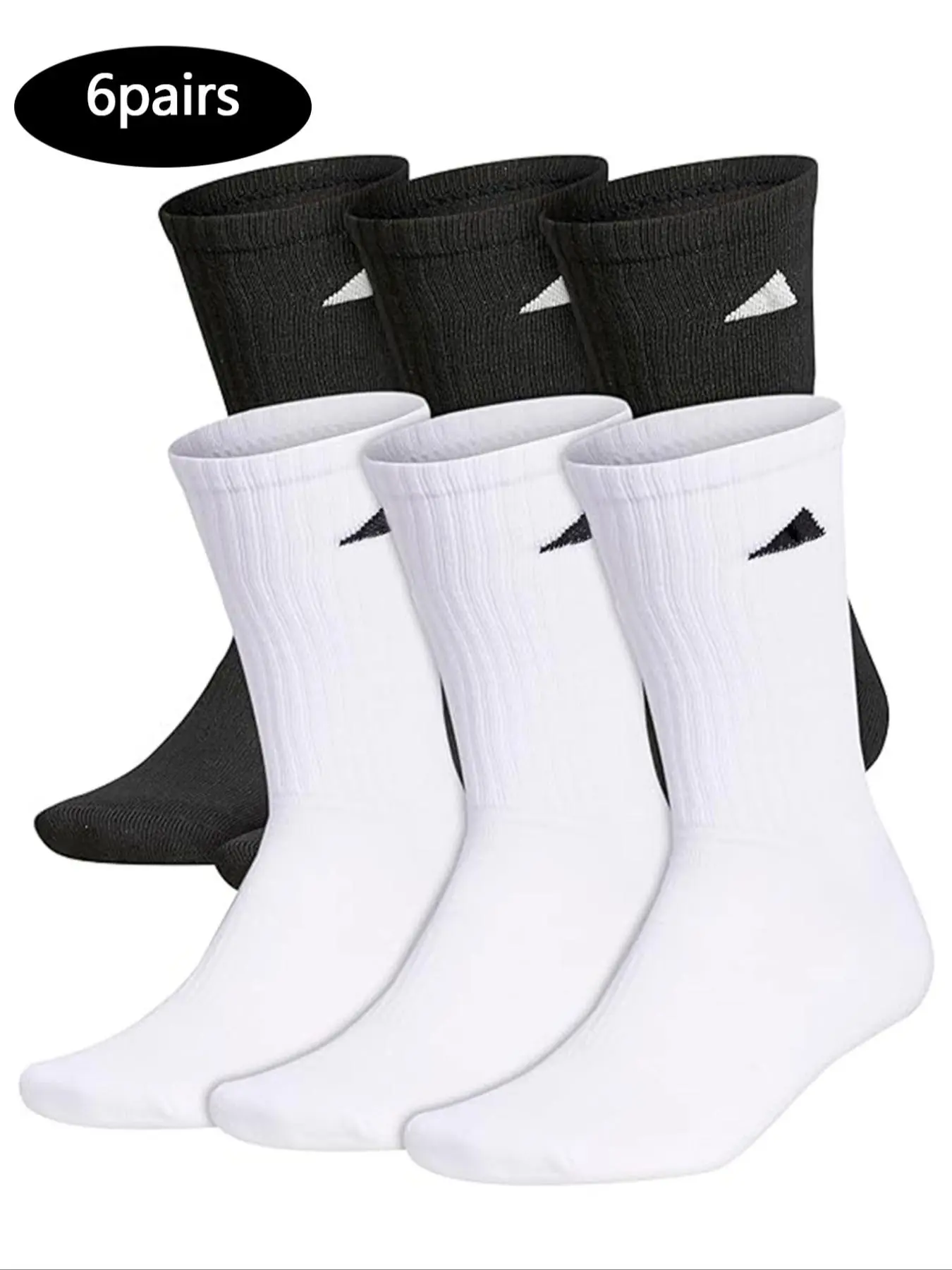 Men's Geometric Print Crew Socks, Casual Comfortable Breathable Mid-calf Socks for Daily Wear, Men's Socks for All Seasons