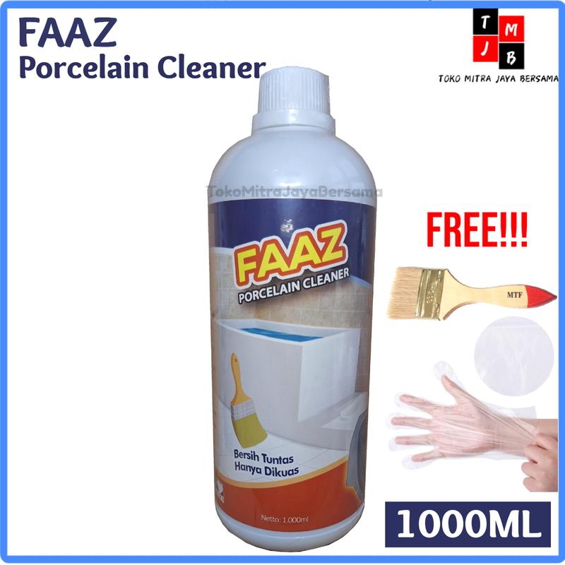 Product Introduction of Faaz Cairan Pembersih Porcelain Cleaner Noda Karat Besi Stainless 1000ML Free Kuas Dan Sarung Tangan Plastik 36