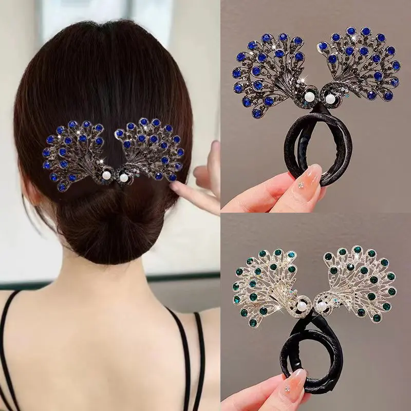 Kẹp Tóc Xoắn Con Công Phong Cách Trung Quốc, Phụ Kiện Tóc Búi Tóc Cao Cấp, Hàng Mới Về Năm 2025, Phong Cách Người Nổi Tiếng Trên Internet Hợp Xu hướng, Đồ Trang Trí Tóc Cao Cấp Sau Đầu, Thanh Lịch Và Thanh Lịch, Kẹp Tóc Lười 1
