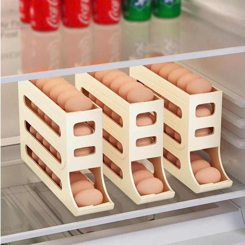 Khay đựng trứng, hộp đựng trứng 4 tầng tự lăn giúp tiết kiệm không gian 1