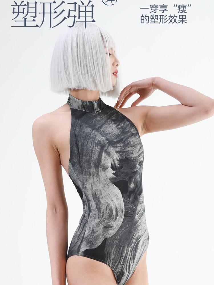 Product Introduction of Sleeveless Leotard Ballet Practice Clothes Women's Adult Dance Clothes Small Stand Collar Body Dancing Training Body Clothes Top 9