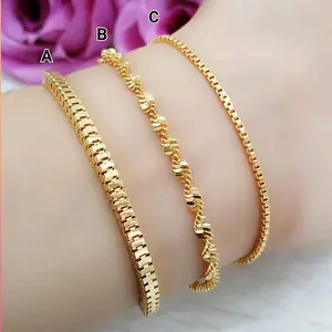 Gelang Xuping Gelang Dewasa Lapis Emas Aksesoris Wanita Gold