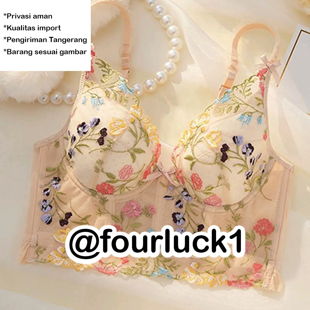 Fourluck PREMIUM JAPAN Bra BH Push Up Set Lace Celana Dalam Wanita Lingerie Korea Fashion Bralette