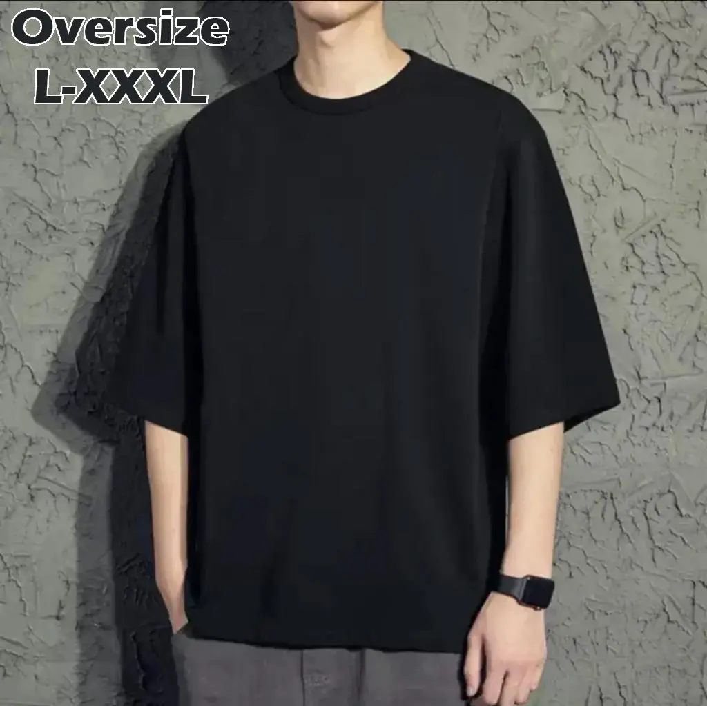 Beli Lokal Amspro Kaos Oversize Baju Pria Oversize Vision T shirt Katun Unisex Lengan Pendek Hitam Oblong Polos Dewasa Distro Putih Tulisan Keren