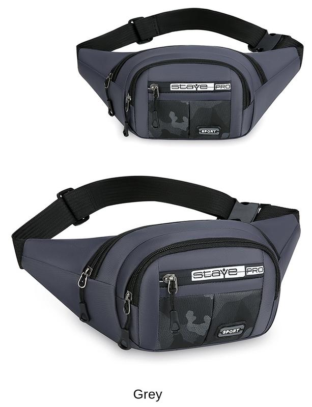 Product Introduction of Solid Color Men Chest Bag Outdoor Sports Waist Pack For Boys Multi Layered Design Crossbody Bags 15