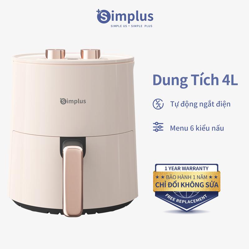 SimplusHome Nồi Chiên Không Dầu Simplus Dung Tích 4L KQZG007,  Bảo Hành 1 Năm Chỉ Đổi Không Sửa