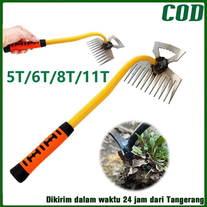 Jual Cangkul Rumput Gagang Karet/Weeding Garu Harrow/Pencabut Rumput ...