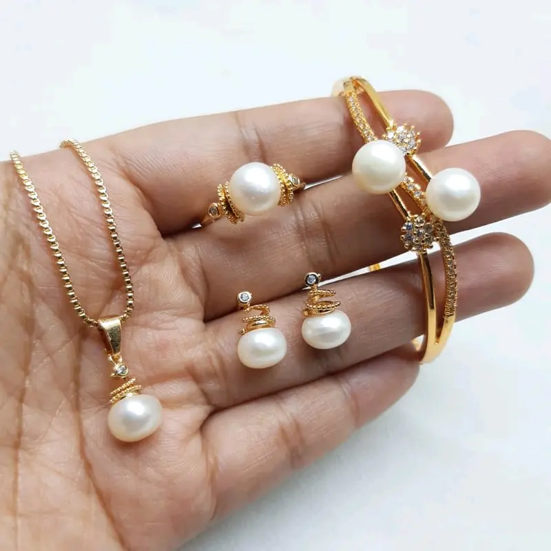 Set Cantik Mutiara Tawar Asli Bersertifikat 0