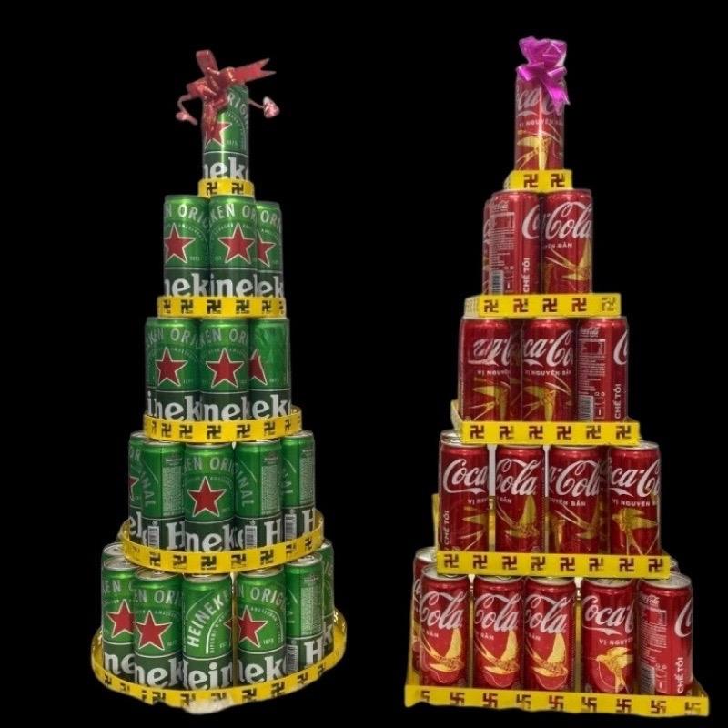 ￼Set tháp bày lon nước ngọt trang trí bàn thờ ngày lễ-khay bày tháp bia và các loại đồ uống trang trí bàn thờ tiện lợi đôn