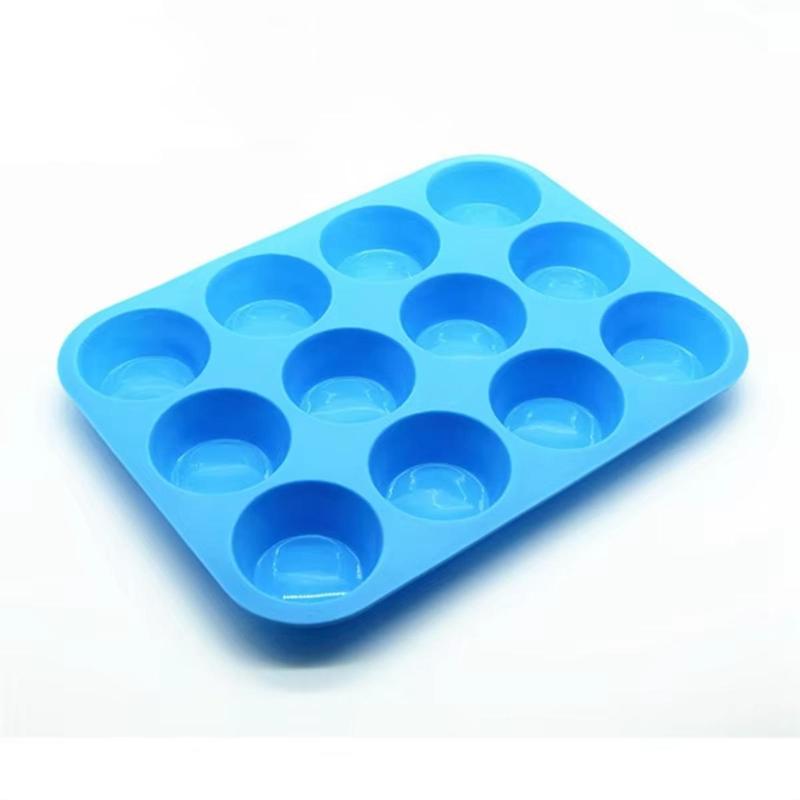 12-hole Silicone Baking Mold, 1 Count Non-stick Heat Resistant Baking Mould, Baking Tool for Cake, Muffin, Cupcake, Kitchen Supplies 6