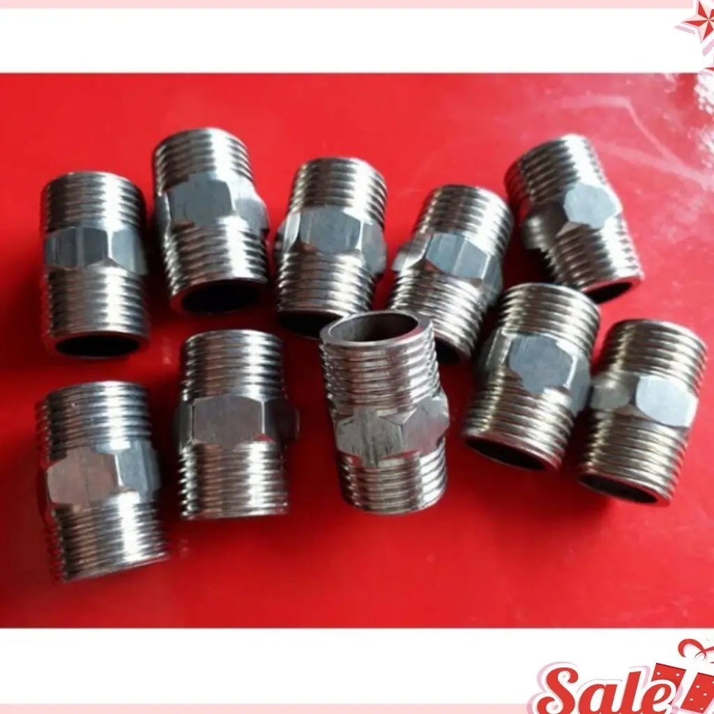 Đầu nối 2 đầu ren ngoài loại ron 21mm hợp kim sáng để nối hai dây cấp nước cho dây dài ra, hay nối 2 dây nóng lạnh
