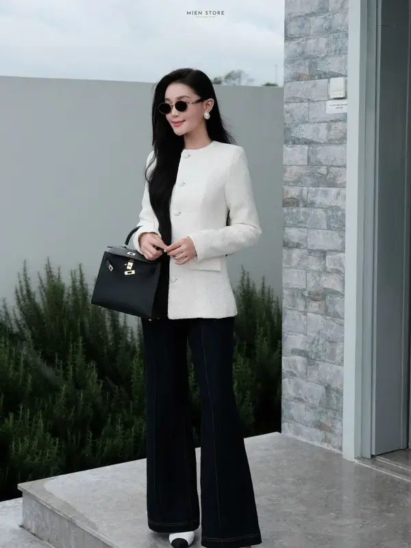 MIEN STORE Quần Jeans nữ ống suông loe công sở Lisa Women 1 Pants 4
