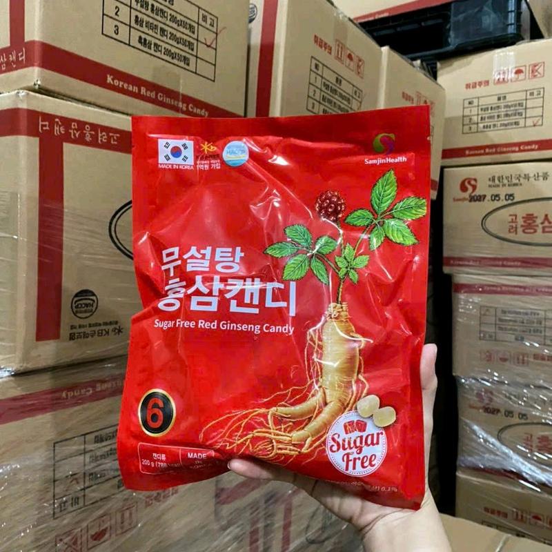 [combo 3 gói kẹo sâm] hắc sâm, không đường, hồng sâm vitamin 6