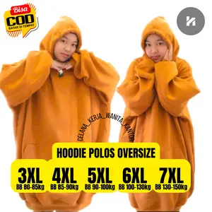 Hoodie bigsize oversize  wanita pria semua musim kasual polos cotton flecce Fleece Sweater Lembut Hijau Nyaman Putih Katun Santai Polos Hoodies & Sweaters