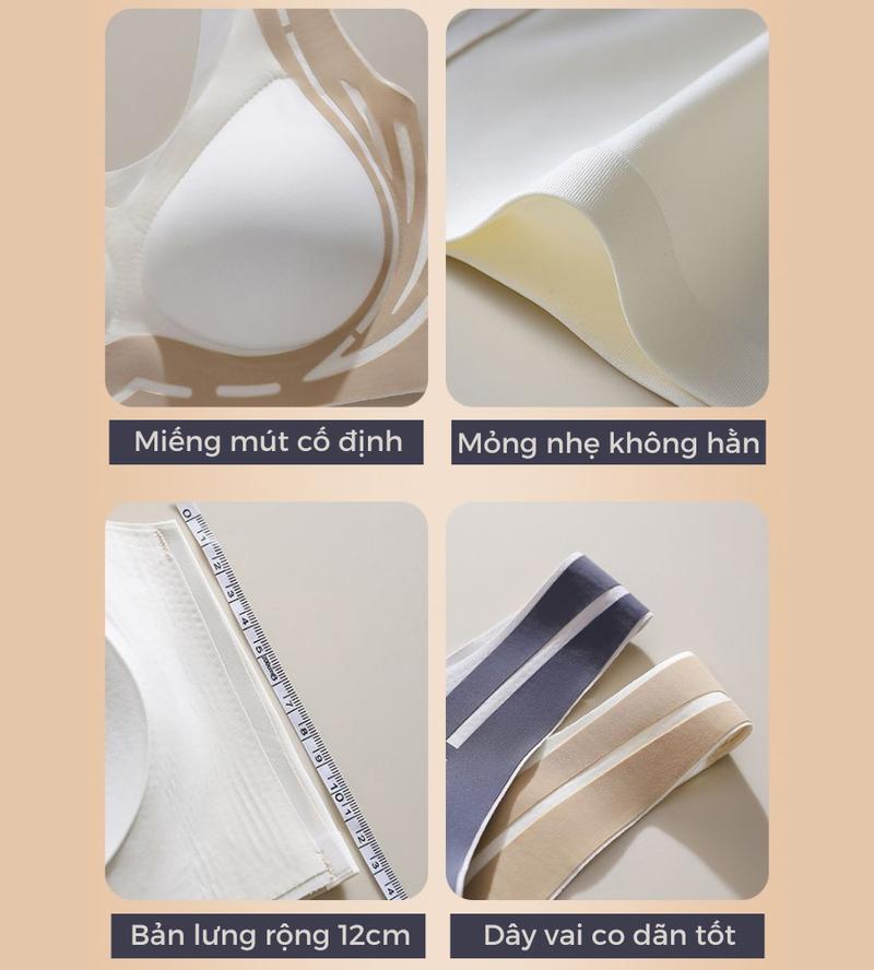 Product Introduction of Áo Lót Su Đúc Bigsize Không Gọng Không Viền – Mút Mỏng Nhẹ, Ôm Sát, Chống Trượt | Mã 726-725 11