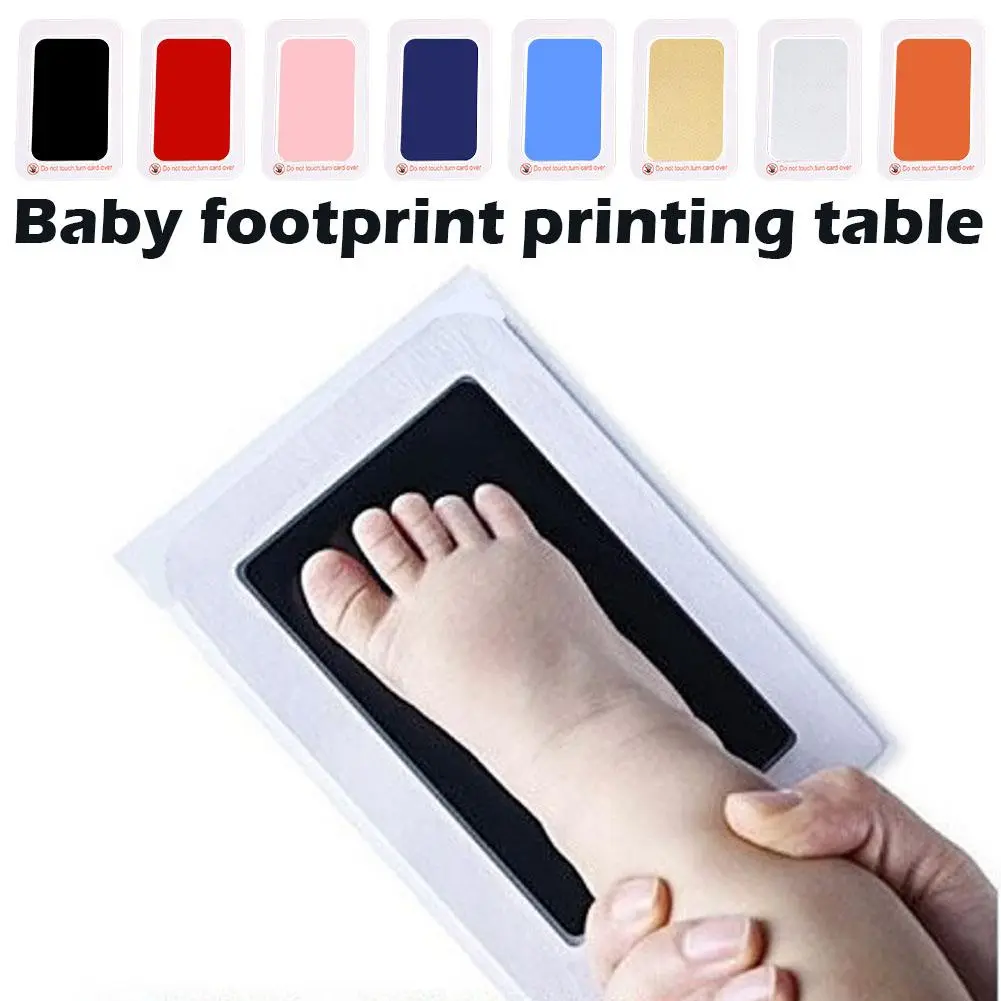 1 Pcs Plastic Baby Footprint Ink Pad Non-stick Ink No-wash Hand Souvenir Ink R1M9