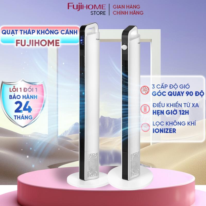 Quạt tháp không cánh đối lưu FUJIHOME Nhập Khẩu, quạt điện cây đứng lọc không…