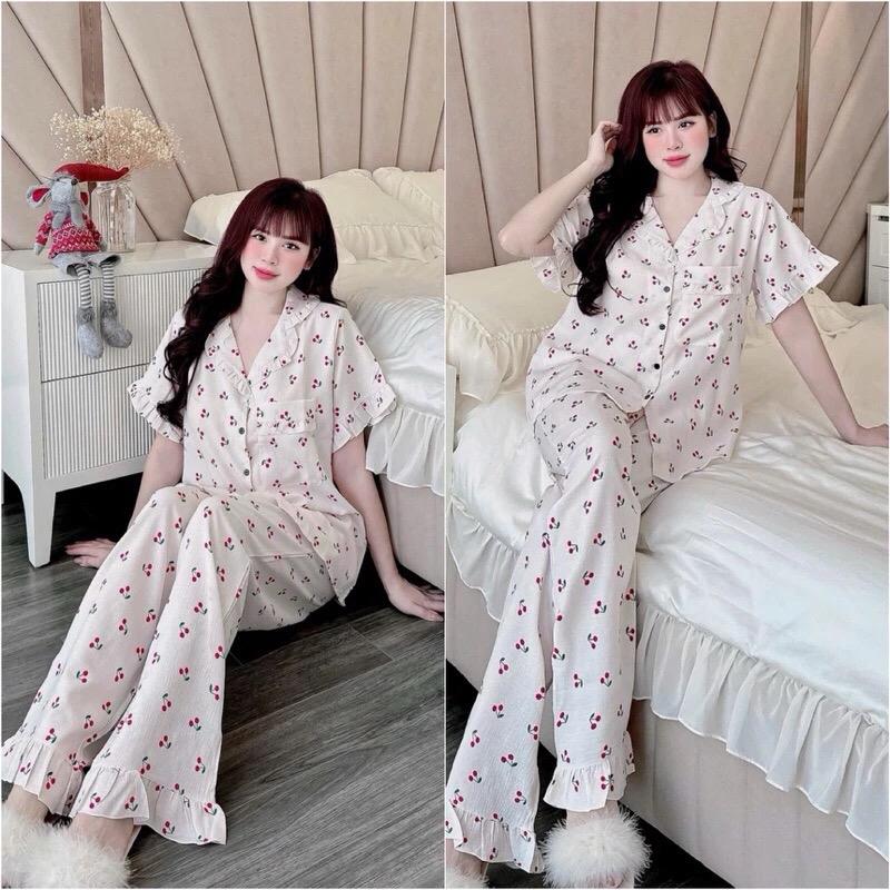 Đồ Bộ Bigsize 55-100kg Chất Đũi Xốp mềm mát hoạ tiết dễ thương cho nữ mặc nhà M4 3