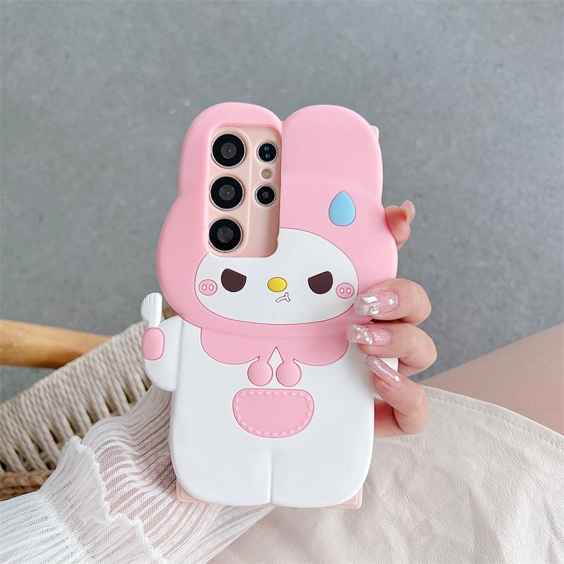 Product Introduction of Cartoon Casing For Samsung Galaxy A55 A35 A25 A15 A24 A23 4G A54 A34 A73 A53 A33 A13 A14 A22 A32 5G Phone Case Soft TPU 3D Cute Melody Wing Bear Anti-falling Silicone Protective Cover 5