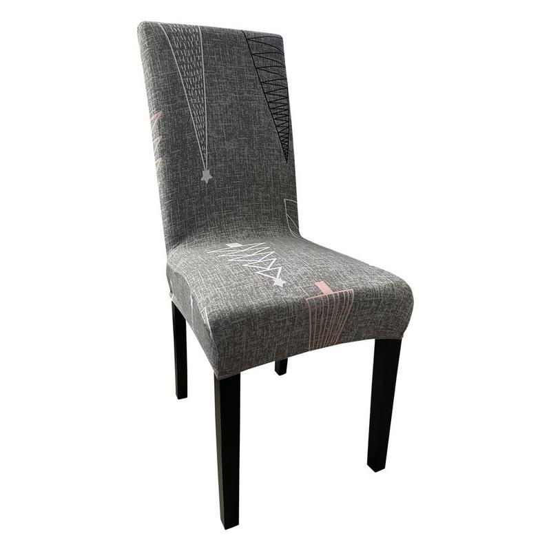 Modern Printed Chair Cover, 4/6pcs Removable Elastic Chair Slipcover, Simple Comfortable Breathable Reusable Chair Cover, Chair Cover for Home Dining Room Hotel 5