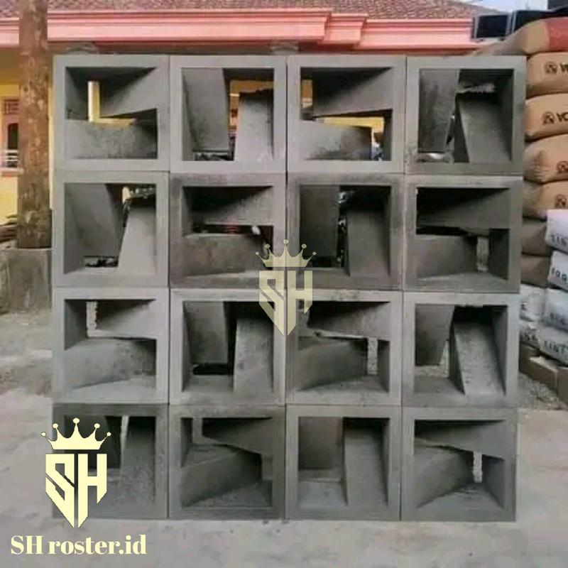 50 pcs roster beton minimalis motif Z loster lubang angin 2