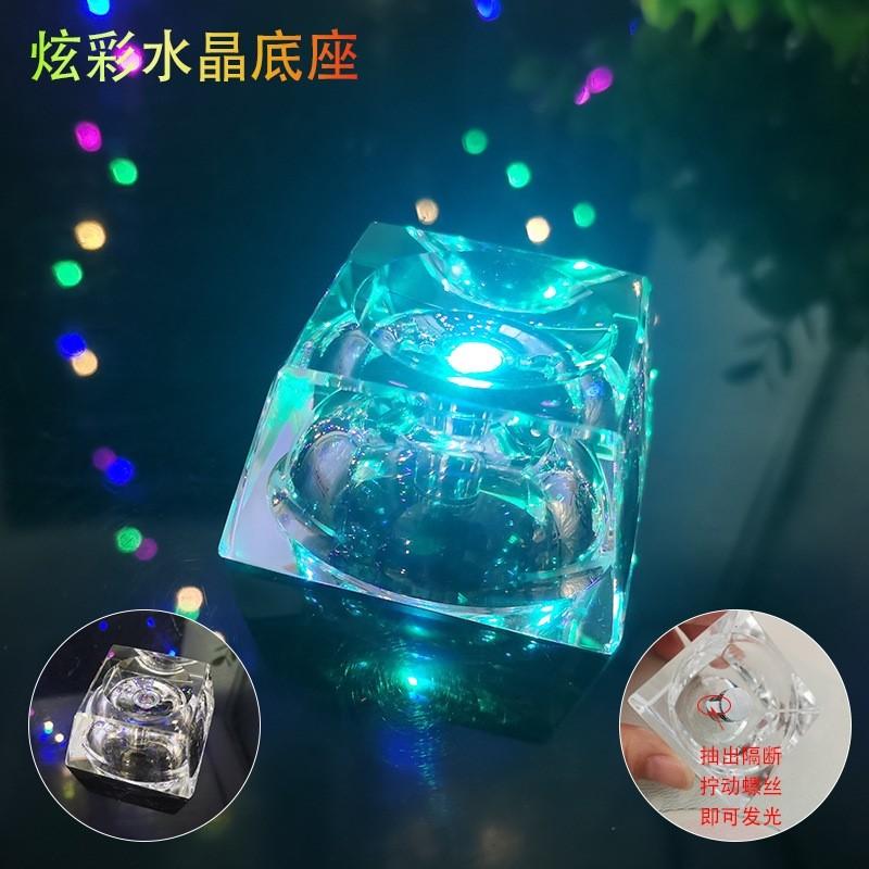 Product Introduction of Original God Elements Crystal Ball Night Light Birthday Gift Box Toy Peripheral Desktop Ornaments Glass Two-dimensional 26