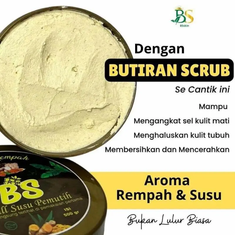 LULUR REMPAH BS Skin (Body scrub BS ) KEMASAN BARU BPOM ORI 6