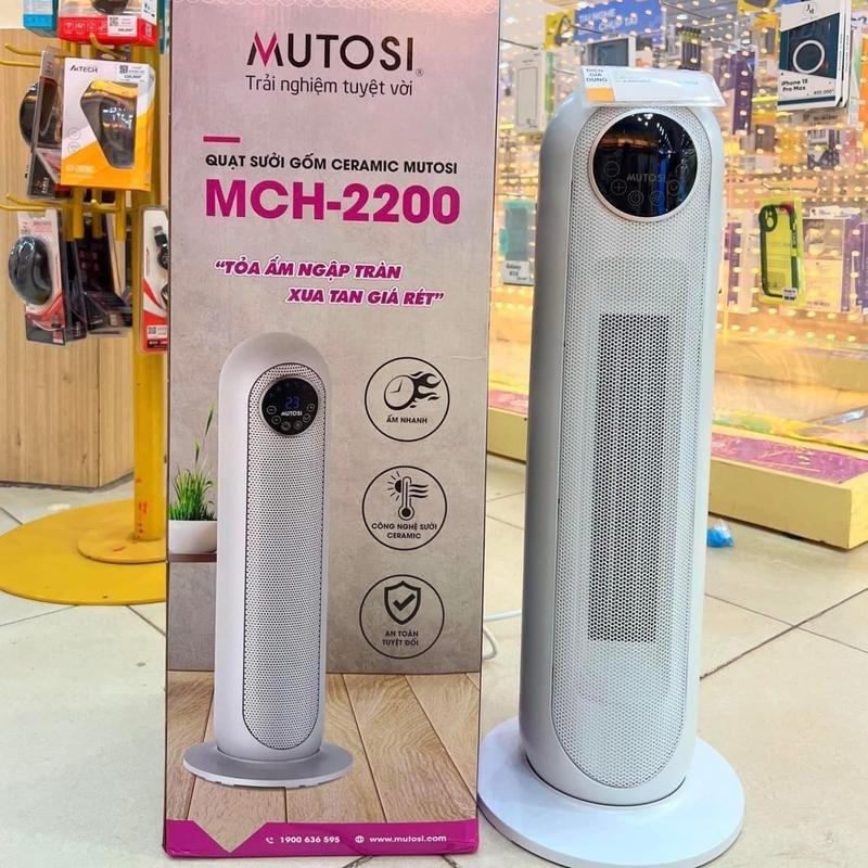 Quạt sưởi gốm Ceramic Mutosi MCH-2200 có điều khiển từ xa 5